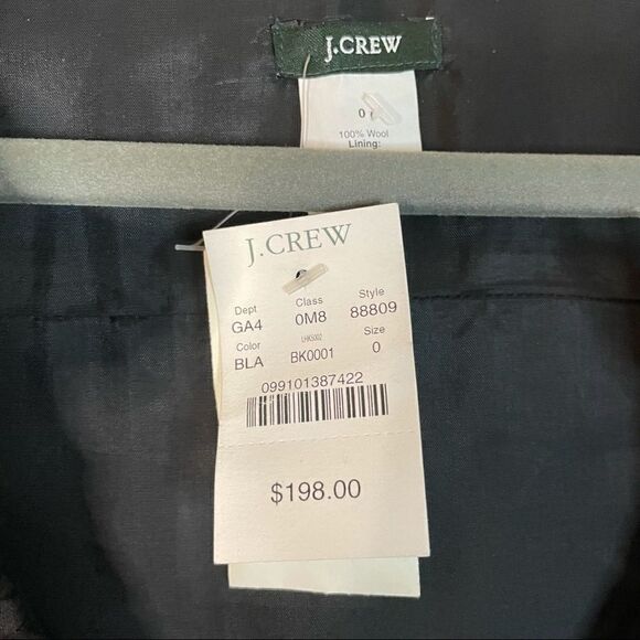 NWT - J. Crew Wool Ruffle Black Dress - Picture 6 of 6